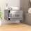 VidaXL (concrete grey, 1 pcs) vidaXL Wall-mounted Bedside Cabinets Floating Nightstand Bedroom Side Table 3