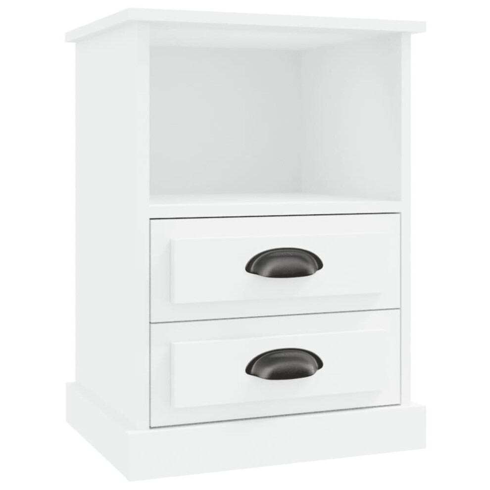 Vidaxl (White, 1 Pcs) Bedside Cabinets Side Table Nightstand Bedroom Bed Cabinet Bed Table