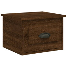 (brown oak, 1 pcs) vidaXL Wall-mounted Bedside Cabinets Floating Nightstand Bedroom Side Table