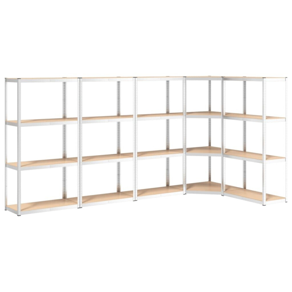 (silver, 75 x 75 x 160 cm/ 5 piece) vidaXL 2/3/4/5x 4-Layer Shelves Rack Storage Shelf Multi Colours Multi Sizes