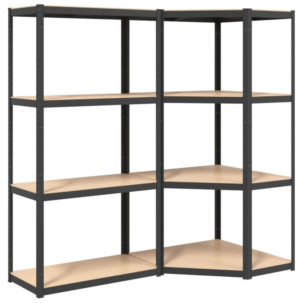 (anthracite, 75 x 75 x 160 cm/ 2 piece) vidaXL Shelves Rack Storage Shelf Workshop Shelf Industrial Shelving Unit