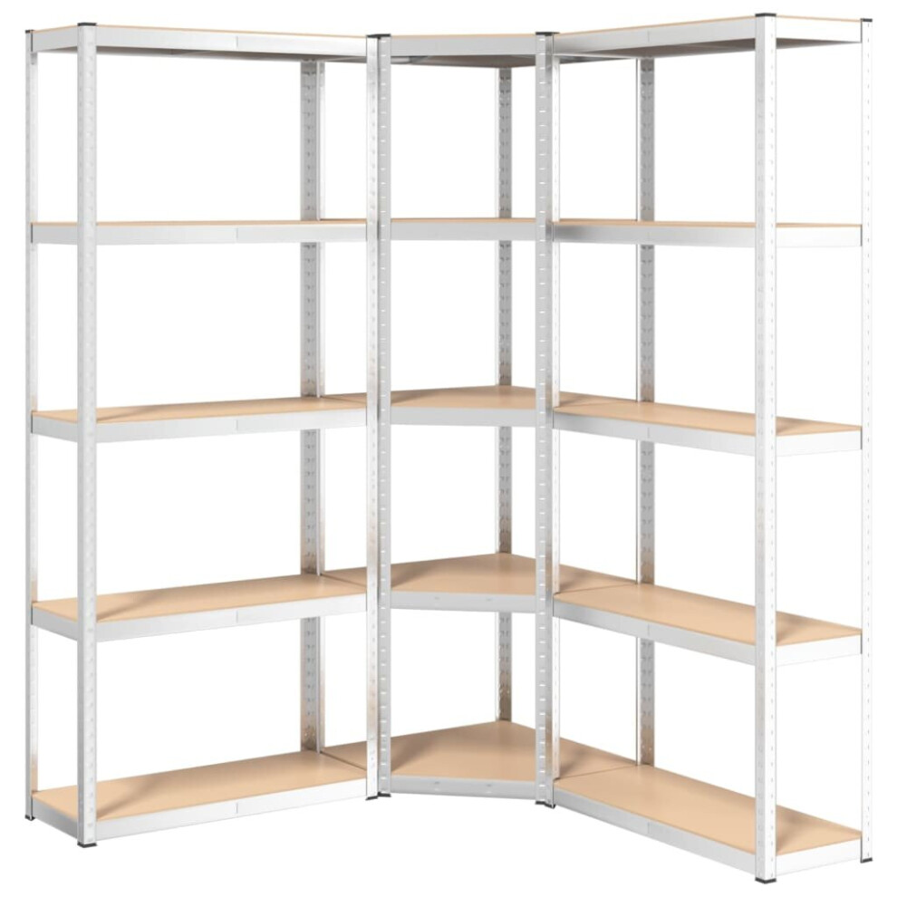 (silver, 55 x 55 x 172 cm/ 3 piece) vidaXL 2/3/4/5x 4-Layer Shelves Rack Storage Shelf Multi Colours Multi Sizes