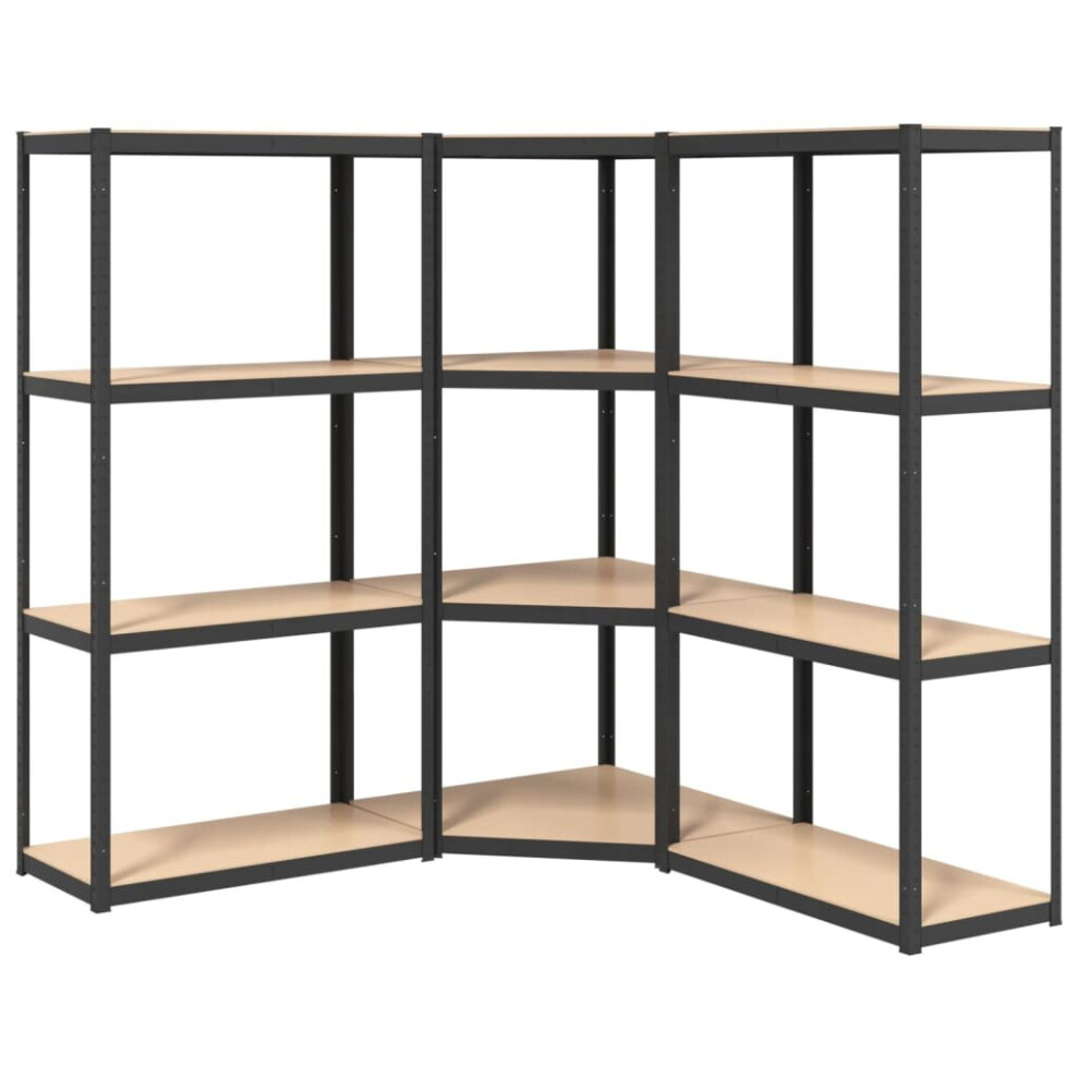 (anthracite, 75 x 75 x 160 cm/ 3 piece) vidaXL 2/3/4/5x 4-Layer Shelves Rack Storage Shelf Multi Colours Multi Sizes