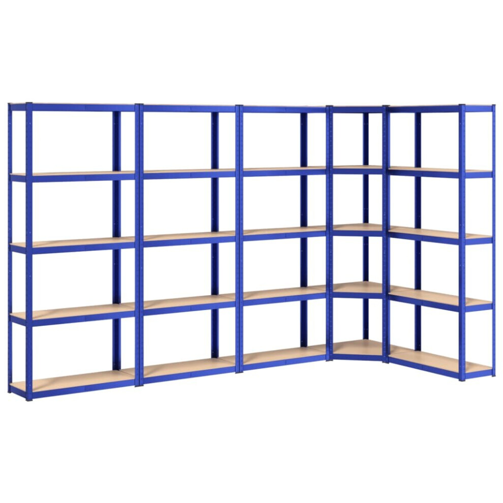 (blue, 55 x 55 x 172 cm/ 5 piece) vidaXL 2/3/4/5x 4-Layer Shelves Rack Storage Shelf Multi Colours Multi Sizes