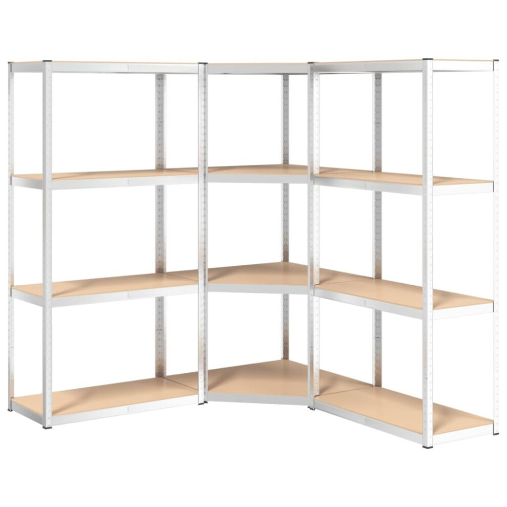 (silver, 75 x 75 x 160 cm/ 3 piece) vidaXL 2/3/4/5x 4-Layer Shelves Rack Storage Shelf Multi Colours Multi Sizes