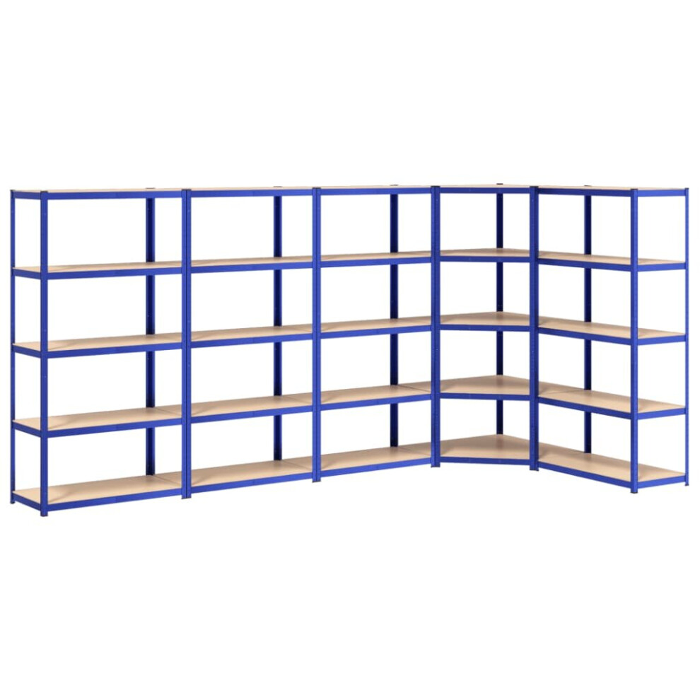 (blue, 75 x 75 x 180 cm/ 5 piece) vidaXL 2/3/4/5x 4-Layer Shelves Rack Storage Shelf Multi Colours Multi Sizes