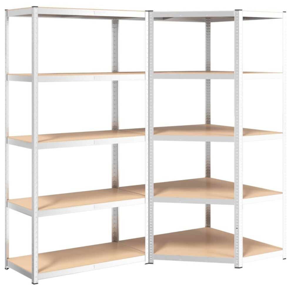 (silver, 90 x 90 x 200 cm/ 2 piece) vidaXL 2/3/4/5x 4-Layer Shelves Rack Storage Shelf Multi Colours Multi Sizes