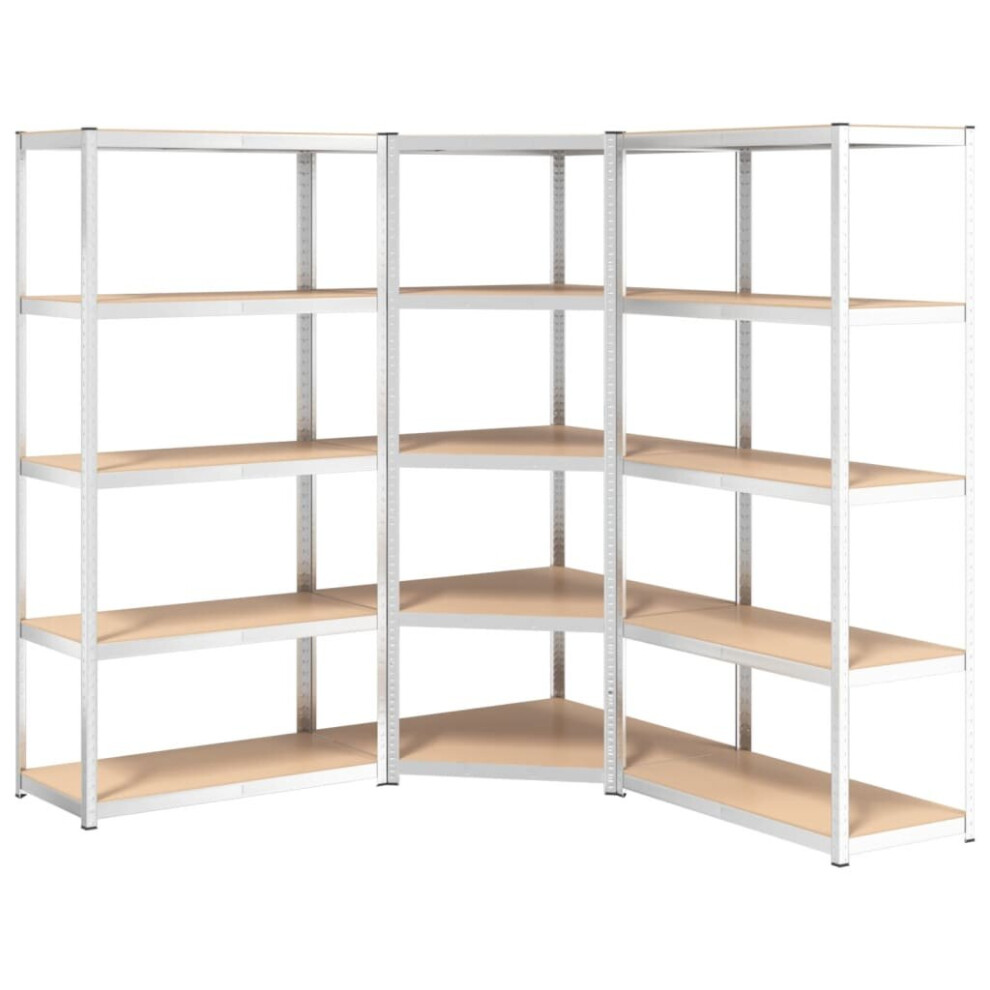 (silver, 90 x 90 x 200 cm/ 3 piece) vidaXL 2/3/4/5x 4-Layer Shelves Rack Storage Shelf Multi Colours Multi Sizes