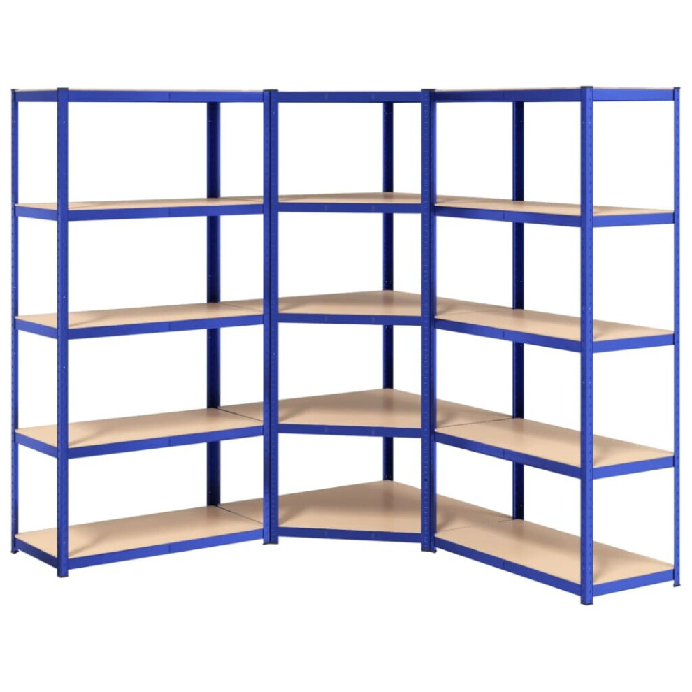 (blue, 75 x 75 x 180 cm/ 3 piece) vidaXL 2/3/4/5x 4-Layer Shelves Rack Storage Shelf Multi Colours Multi Sizes