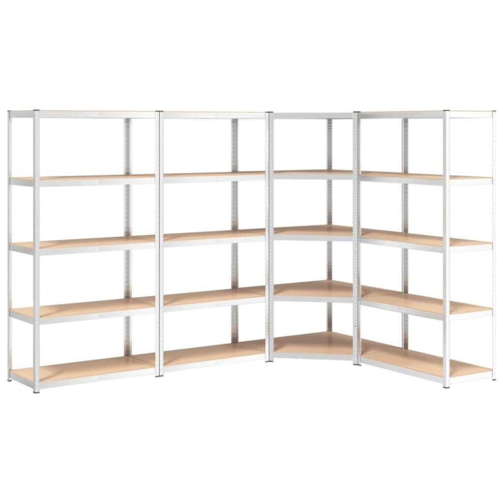 (silver, 90 x 90 x 200 cm/ 4 piece) vidaXL 2/3/4/5x 4-Layer Shelves Rack Storage Shelf Multi Colours Multi Sizes