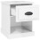 VidaXL (high gloss white, 2 pcs) vidaXL Bedside Cabinet Side Table Nightstand Side Cabinet Engineered Wood 7