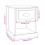 VidaXL (high gloss white, 2 pcs) vidaXL Bedside Cabinet Side Table Nightstand Side Cabinet Engineered Wood 4