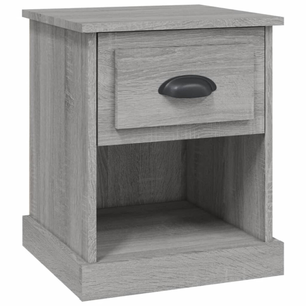 (grey sonoma, 1 pcs) vidaXL Bedside Cabinet Side Table Nightstand Side Cabinet Engineered Wood