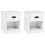 VidaXL (high gloss white, 2 pcs) vidaXL Bedside Cabinet Side Table Nightstand Side Cabinet Engineered Wood 1
