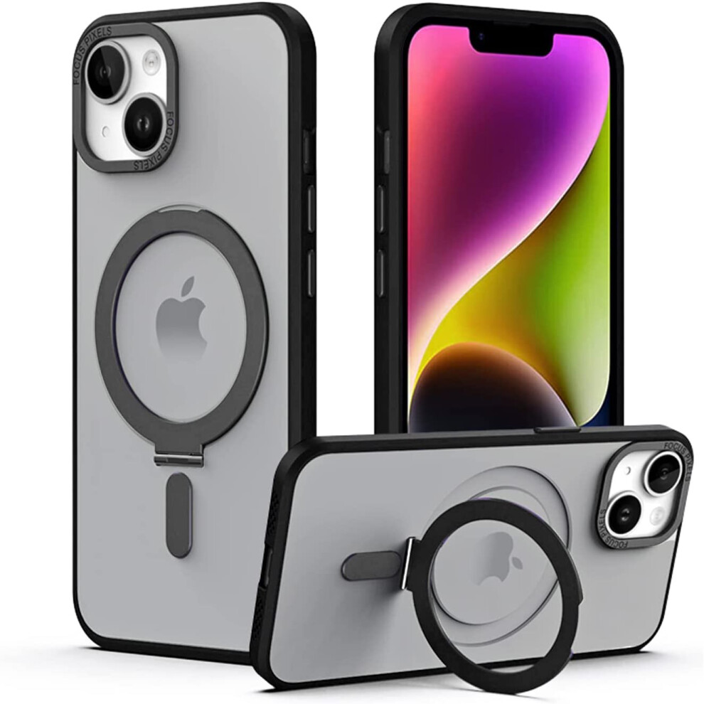 Iphone 14 Stand Case [Fusion Armour Ring] Premium Tough Rugged Protective Magnetic Kickstand Case, Compatible With Magsafe Case For Iphone 14 6.1" 5056284466235