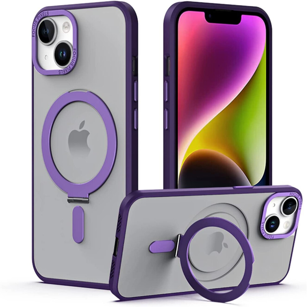 iPhone 14 Stand Case [Fusion Armour Ring] Premium Tough Rugged Protective Magnetic Kickstand Case, Compatible with MagSafe Case for iPhone 14 6.1"