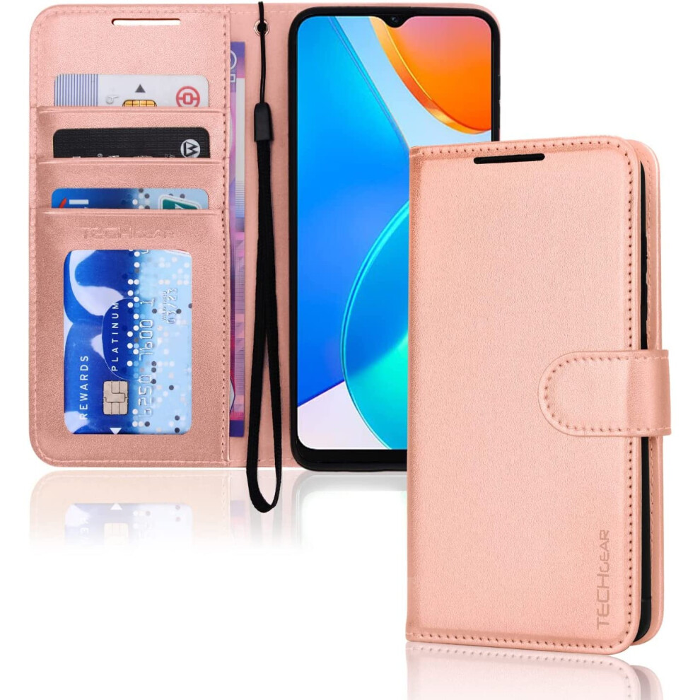 Leather Wallet Case for Honor X6 4G / Honor X8 5G, Flip Protective Cover with Wallet Card Holder, Stand & Strap - PU Leather with Magnetic Closure