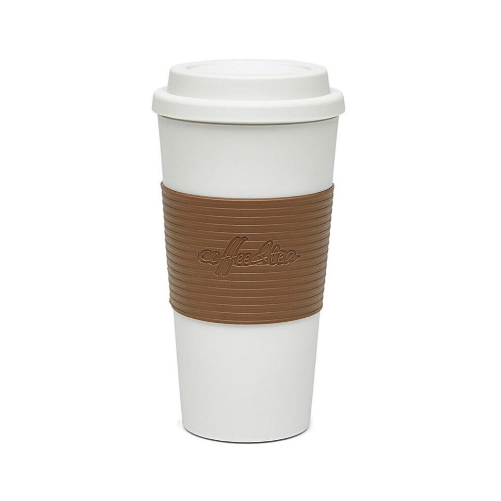 Neoflam Double Wall Coffee & Tea Mug - 500 ml Insulated Glass Mug for Hot and Cold Beverages