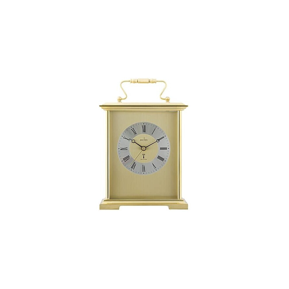 Acctim Althorp Radio Controlled Gold Quartz Carriage Clock 77158