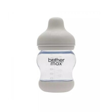Brother Max PP Anti-Colic Feeding Bottle 0-3 Months Grey 160 mL 1's