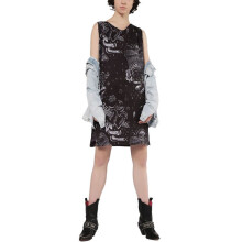 (Black, XS) DIESEL D MAY Womens Long Dress Sleeveless Top
