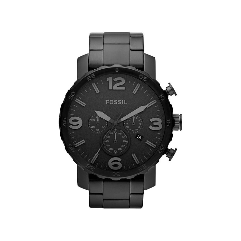 Fossil Men's Nate Chronograph Water Resistant Watch JR1401 - 50mm - Black