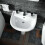 NES Home Pedestal Basin & Close Coupled WC Toilet with Straight Edge Bath Bathroom Suite 6