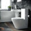 NES Home Pedestal Basin & Close Coupled WC Toilet with Straight Edge Bath Bathroom Suite 3