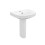 NES Home Pedestal Basin & Close Coupled WC Toilet with Straight Edge Bath Bathroom Suite 8