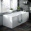 NES Home Pedestal Basin & Close Coupled WC Toilet with Straight Edge Bath Bathroom Suite 4