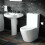 NES Home Pedestal Basin & Close Coupled WC Toilet with Straight Edge Bath Bathroom Suite 5