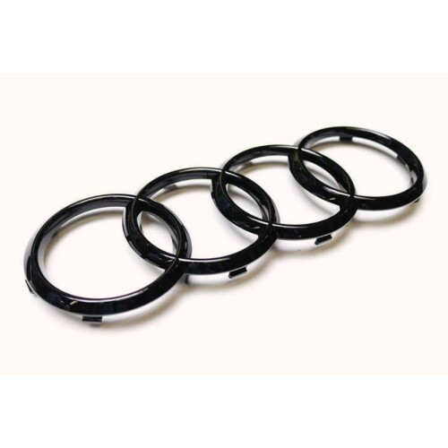(Gloss Black) Carbon Fibre Front Grill & Rear Rings Badge Emblem For Audi S4 S3 A5 A4 A3 A1 Quattro
