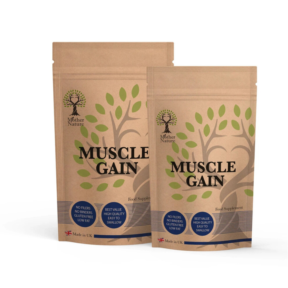 (120 Capsules) Muscle Gain Capsules 600mg High Potency Extract Natural Testosterone Booster Tongkat Ali Supplement Fadogia Powder Vegan 