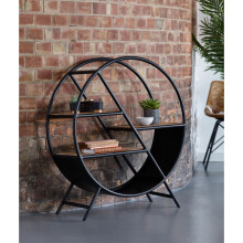 Industrial Display Unit Metal Storage Side Cabinet Vintage Retro Bookcase Shelves