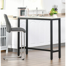 Modern Bar Table Tall Narrow Slim Breakfast Vintage Industrial Style Dining Furniture