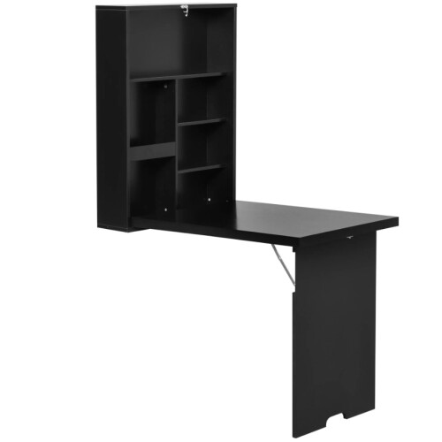 Folding Wall Table Kitchen Dining Breakfast Drop Leaf Storage Computer PC Desk 2