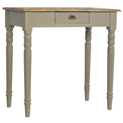 Wooden Writing Desk Vintage Computer Table Solid Wood French Grey Workstation 2