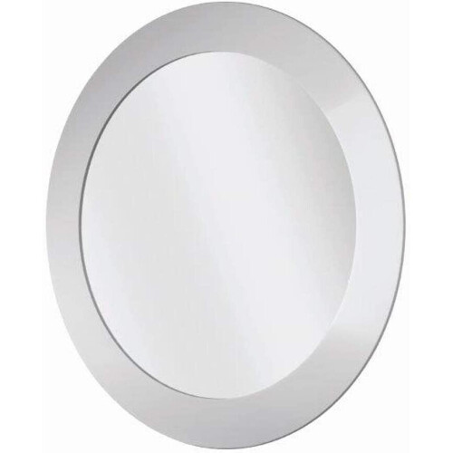 White Edge Round Wall Mounted Bathroom Mirror 40 X 40cm