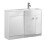 NES Home Dene Bathroom 1100 mm D Shape White Basin Vanity Wc Unit Cabinet Right Hand 7