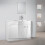 NES Home Dene Bathroom 1100 mm D Shape White Basin Vanity Wc Unit Cabinet Right Hand 3