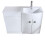NES Home Dene Bathroom 1100 mm D Shape White Basin Vanity Wc Unit Cabinet Right Hand 8