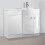 NES Home Dene Bathroom 1100 mm D Shape White Basin Vanity Wc Unit Cabinet Right Hand 4