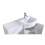 NES Home Dene Bathroom 1100 mm D Shape White Basin Vanity Wc Unit Cabinet Right Hand 5