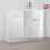 NES Home Dene Bathroom 1100 mm D Shape White Basin Vanity Wc Unit Cabinet Right Hand 1