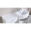 NES Home Dene Bathroom 1100 mm D Shape White Basin Vanity Wc Unit Cabinet Right Hand 6
