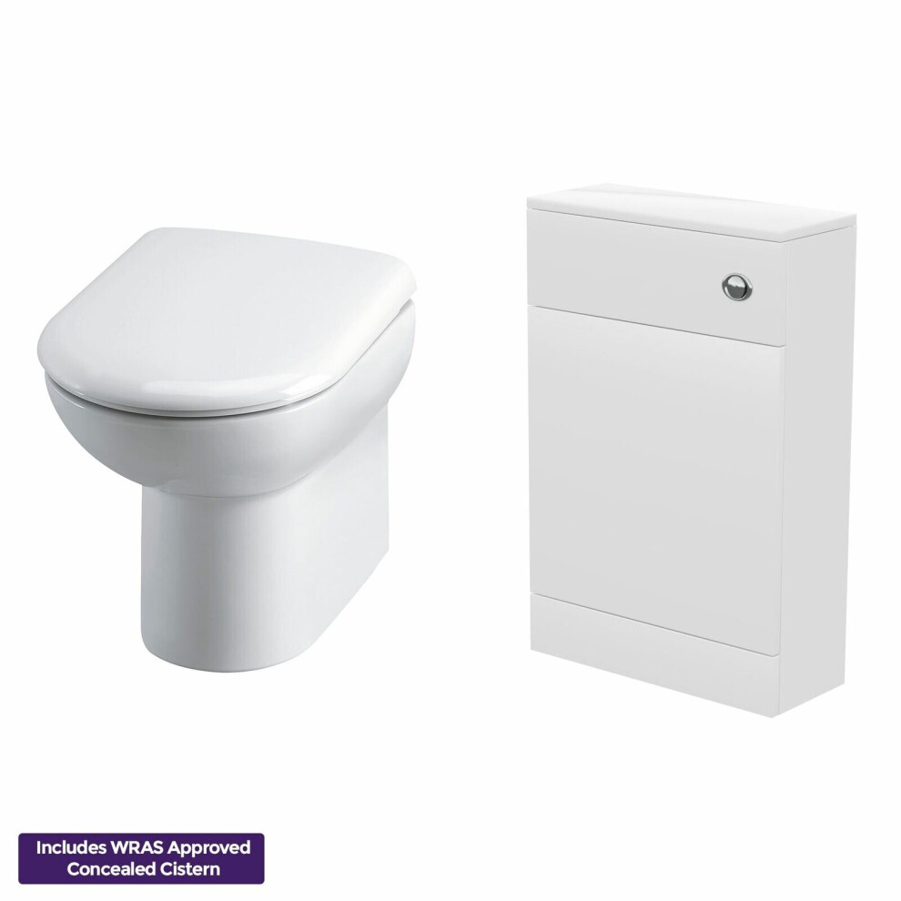 Modern D Shape Bathroom Toilet WC Concealed Tank Cistern Unit