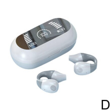( Black) Bone Conduction Earphone Bluetooth Ear Clip on Ear Earring Wireless Headphones
