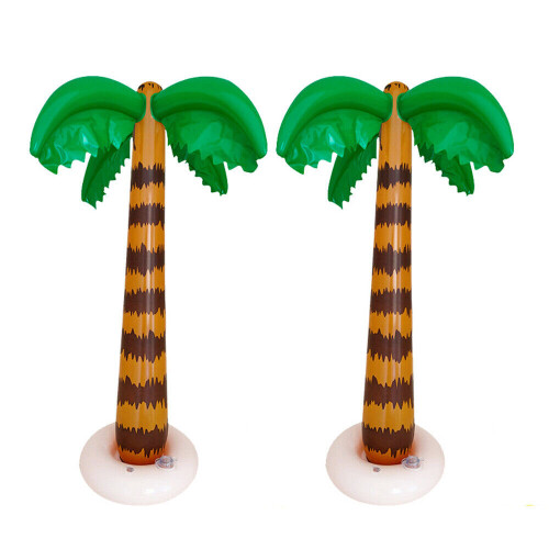 2x Inflatable Palm Tree Blow Up Summer Pool Beach Party Decor