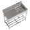 Living And Home Stainless Steel One Compartment Commercial Sink with Left Drainboard 4