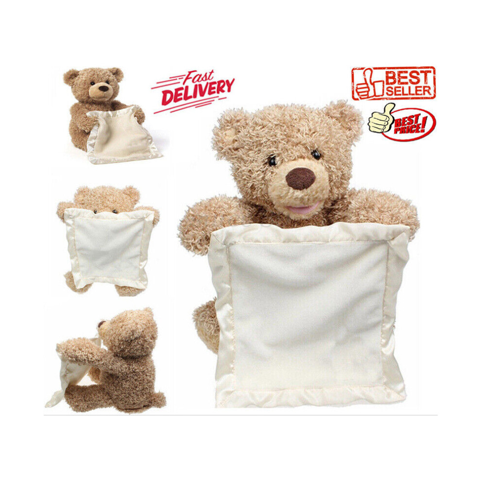 Peek A Boo Teddy Bear Plush Interactive SoftToy Kid Birthday Xmas Gift